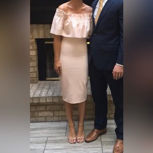 Off Shoulder Dress, Light Pink